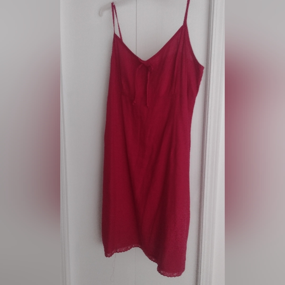 Vintage Linen Blend Dress By Lori M. size 14 ptp 20"
